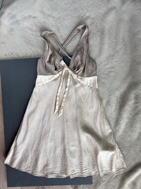 Reger by Janet Reger Beige silk sleeping dress - Size 16